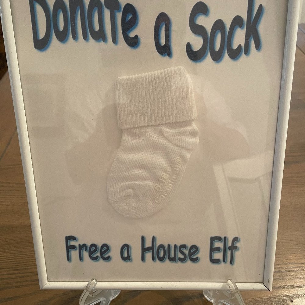Donate a Sock Free a House Elf- Harry Potter inspired
